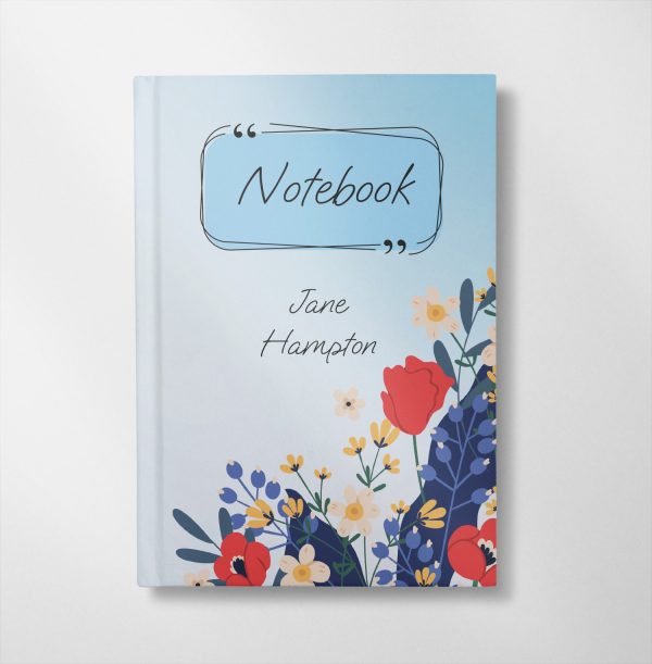 personalised Floral design notebook