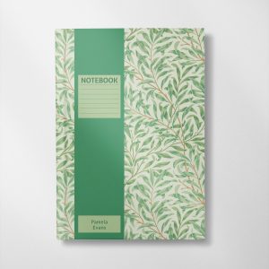 personalised Green floral design notebook