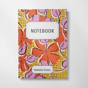 personalised Red and pink retro design notebook