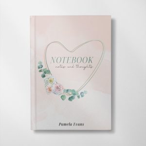 Personalised Watercolour floral heart design Notebook