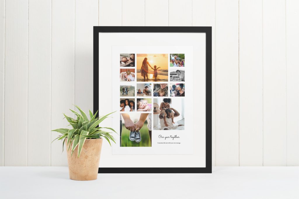 Personalised photo frame with photo upload