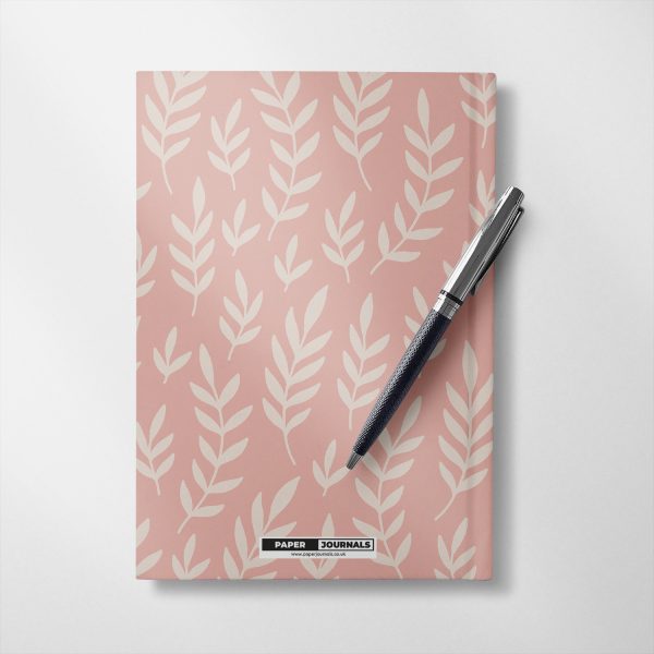 Personalised Dusty pink leaves design Notebook