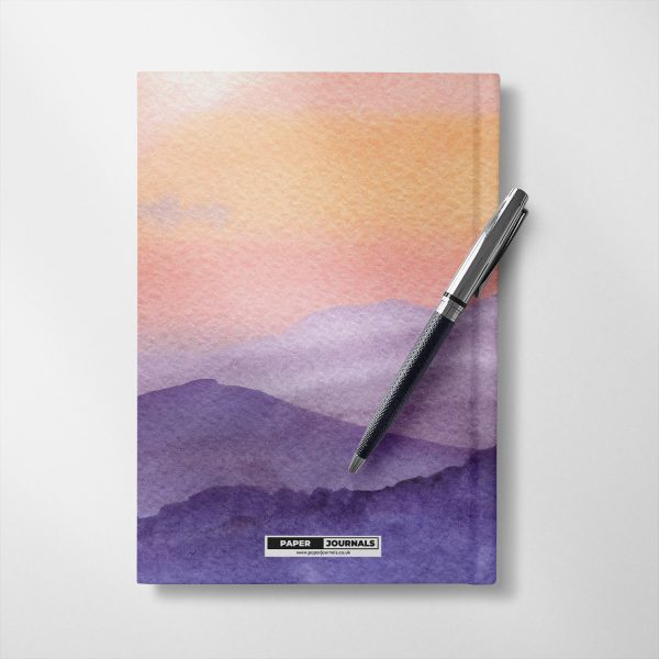 Personalised Purple Watercolour mountains design Notebook