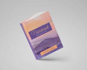 Personalised Purple Watercolour mountains Notebook