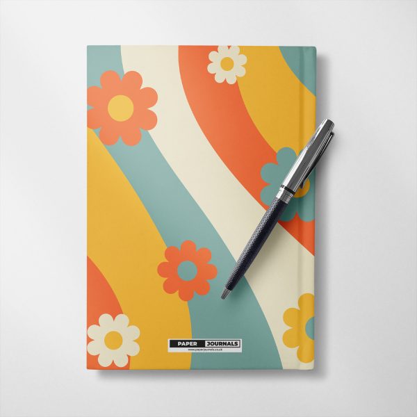 Personalised Retro flowers design Notebook