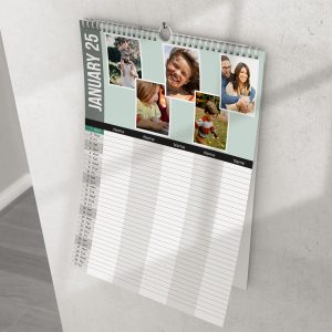 2025 Personalised Family planner calendar with photo upload