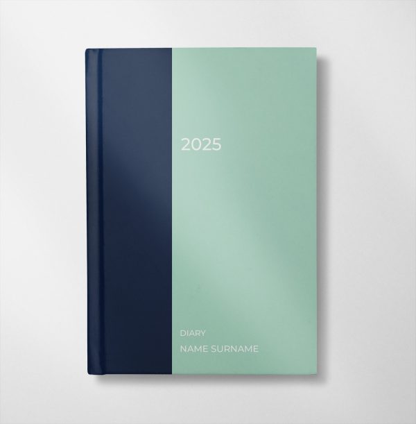 2025 Diary - Blue and Mint - Stripe