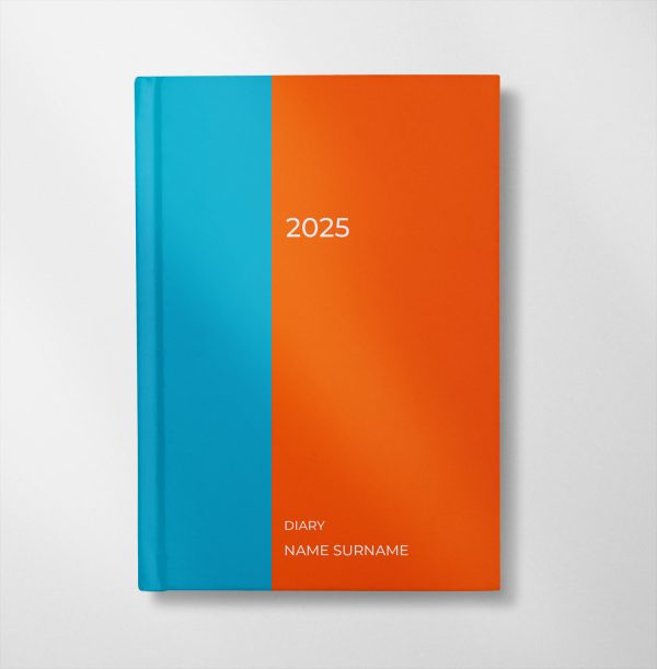 2025 Diary - Blue and Orange - Stripe