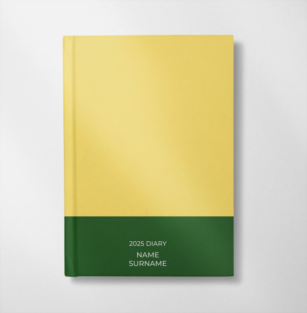 2025 Diary - Yellow and Green - Block Colour